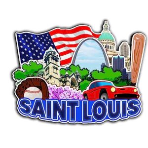 saint louis missouri usa magnet fridge magnet wooden 3d landmarks travel collectible souvenirs decoration handmade -2797