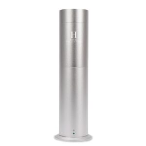 hotel collection - mini studio scent essential oil diffuser - therapeutic aromatherapy - cold-air diffusion technology - 400 sq. ft. coverage - waterless air diffuser for home, office & hotel - silver
