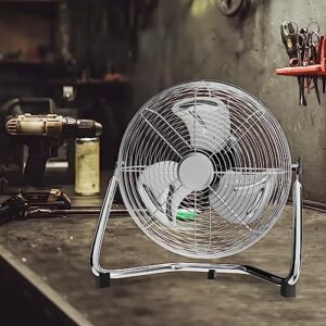 mollie 14 Inch High Velocity Fan Heavy Duty Metal Garage Floor Fan with 3 Speed Adjustable Tilt Portable Quiet Air Circulator for Home Bedroom Commercial Use 1243 CFM