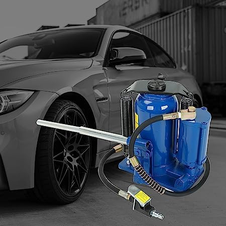 20 Ton Pneumatic Air Hydraulic Bottle Jack with Manual Hand Pump Heavy Duty Auto Truck RV Repair Automotive Lift Tools