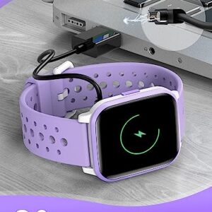 Butele Kids Smart Watch Girls Boys, Smart Watch for Kids Game Smart Watch Gifts for 4-16 Years Old with Sleep Mode 20 Sports Modes 5 Games Pedometer Birthday Gift for Boys Girls (Purple)