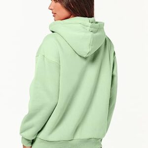 Prinbara Women's Cute Tops 2023 Outfits Teen Girl Jacket Sweater Long Sleeve Sweatshirts Casual Tops Zip Up Trendy Clothes Light Green 9PA89-doulv-L