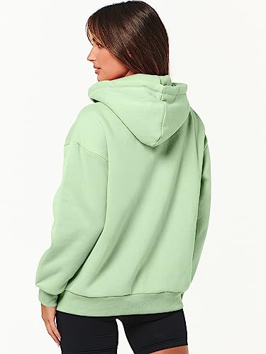 Prinbara Women's Cute Tops 2023 Outfits Teen Girl Jacket Sweater Long Sleeve Sweatshirts Casual Tops Zip Up Trendy Clothes Light Green 9PA89-doulv-L