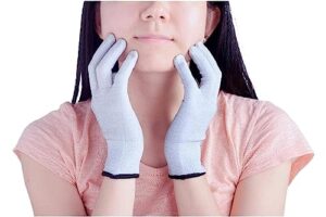 amuck silver fiber electromagnetic radiation protective gloves, emf blocking,sterile conductive gloves,hand cover