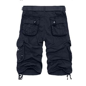 Today 2023 Mens Cargo Shorts Relaxed Fit Multi Pockets Casual Outdoor Shorts Work Button Walkshorts Workout Shorts Bulk Pallets for Sale Dark Blue M