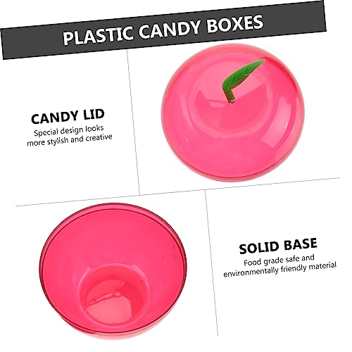 KALLORY 12pcs Candy Box Clear Plastic Organizer Bins Mini Cake Boxes Cookie Container Christmas Refillable Balls Snow White Party Decorations Christmas Box Shape