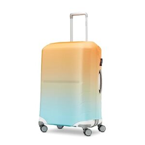 samsonite printed luggage cover, blue/orange ombre, medium