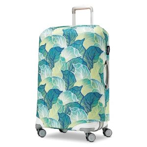 samsonite luggage cover, leaf print