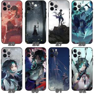 RegisBox Xiao Phone Case Yaksha Xiao Phone Cover Liyue Adeptus Xiao Mains Gifts Multicolor