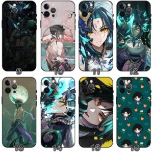 RegisBox Xiao Phone Case Yaksha Xiao Phone Cover Liyue Adeptus Xiao Mains Gifts Multicolor