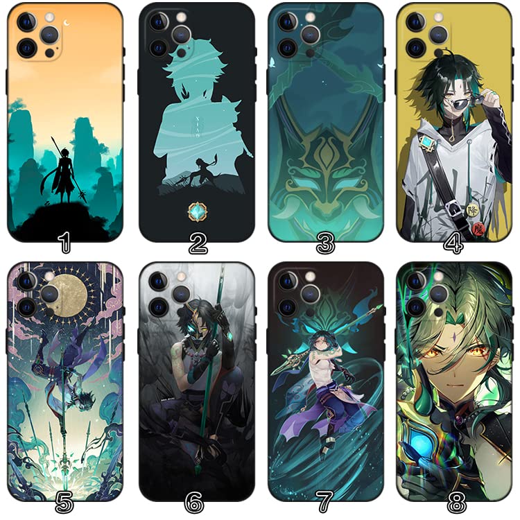 RegisBox Xiao Phone Case Yaksha Xiao Phone Cover Liyue Adeptus Xiao Mains Gifts Multicolor