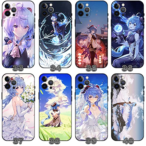 RegisBox Ganyu Phone Case Cute Ganyu Waifu Fanart Anime Girls Liyue Qixing Adeptus Multicolor