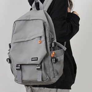 coowoz College Backpack Waterproof Black College Bags For Women Lightweight Travel Rucksack Casual Daypack Laptop Backpacks For Men Women (Grey S)