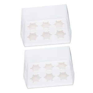 solustre cup cake paper cup 2pcs packaging boxes cupcake box mini muffins clear container mini paper cups cheesecake holder containers clear cupcake holder tart boxes cupcake boxes fine