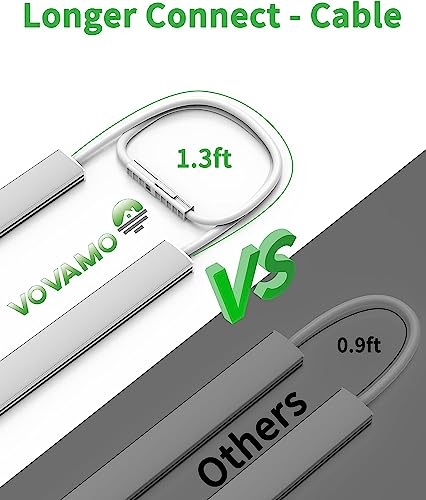 Vovamo Under Cabinet Lighting Plug-in, Dimmable Under Counter Lights for Kitchen, 3pcs 12 Inch, Warm White 3000K Linkable USB Led Light Strip, Wired Led Light Bar for Desk,Sink,Workbench