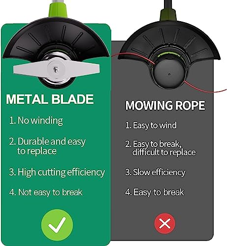 GardenJoy Weed Wacker Blades Replace, 3PCS Metal Cutter Blades Replacement for 12V Cordless Grass Trimmer