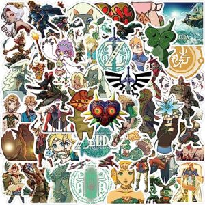 the legend of zelda game tears of the kingdom stickers,50pcs vinyl waterproof stickers for laptop,bumper,skateboard,water bottles,computer,phone, cool stuff for teens, kids, adults (tears of the kingdom)