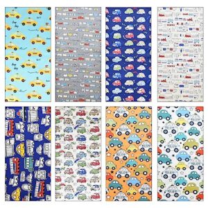 8PCS Cotton Quilting Fabric Bundles 100% Cotton Fat Quarters 20”x20”-Medium Weight- for DIY Crafts,Quilting, Sewing Project, Patchwork (Blue)