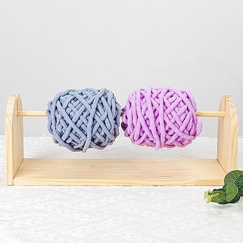 Vaveren Yarn Ball Holder Crocheting Yarn Ball Winder Craft Supplies Wooden Crochet Yarn Threading Holder for Macrame Sewing Sweaters Knitting Hats, 40cmx12cmx15cm