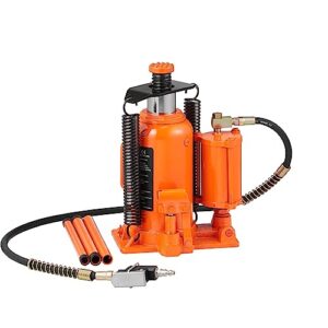 vevor air hydraulic bottle jack, 20 ton/44,092 lbs all welded bottle jack, 10.4-19.7 inch lifting range, manual handle and air pump, for car, pickup, truck, rv, auto repair, industrial engineering