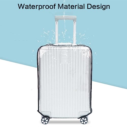 MOTTDAM Clear PVC Suitcase Cover Luggage Protector, 24 Inch Clear Luggage Cover Waterproof, Designed for Wheeled Hardshell Suitcases (24 Inch)