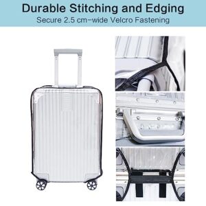 MOTTDAM Clear PVC Suitcase Cover Luggage Protector, 24 Inch Clear Luggage Cover Waterproof, Designed for Wheeled Hardshell Suitcases (24 Inch)