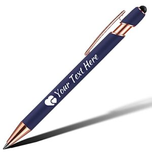 vebermo personalized pens with stylus - custom engraved metal ballpoint pen for executives, teachers, and students. ideal gift for graduations, promotions, and events