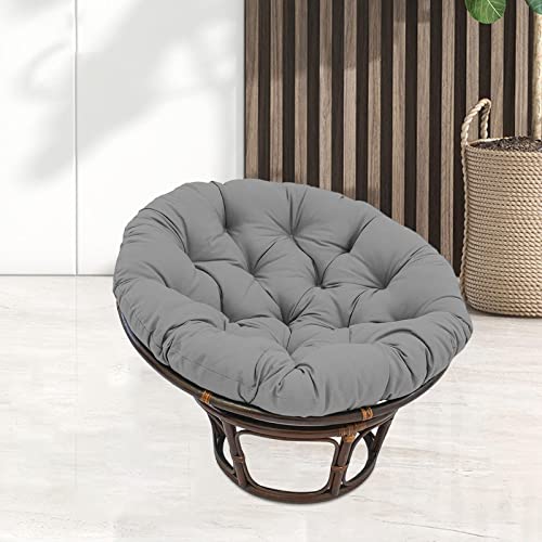 24x24 inch Seat Cushion Pillow Chair Pads Washable Waterproof Round Patio Seat Cushion for Indoor Outdoor Swing Chair Office Rocking Chair, Dark Gray (Dark Gray)