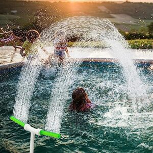 KINFAVOU Pool Fountain - Dual Spray Water Fountains for Ground & Above Ground Pool, Adjustable Waterfall Sprinkler Cooler for Pool, Swimming Pool Spa Water Temperatures