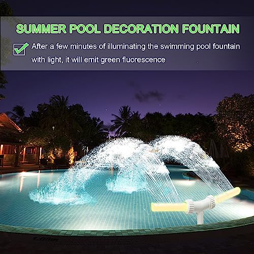 KINFAVOU Pool Fountain - Dual Spray Water Fountains for Ground & Above Ground Pool, Adjustable Waterfall Sprinkler Cooler for Pool, Swimming Pool Spa Water Temperatures