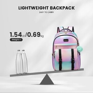 LOVEVOOK Cute Backpack Purse for 14-16 Year Olds, Fit 15.6 Inch Laptop Fashion Backpack for Women, Lightweight Waterproof Casual Backpack for College Essential, Durable Travel Daypack, Tie Dyed