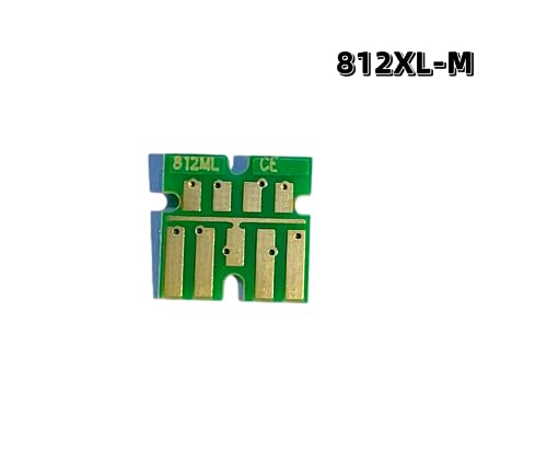 Replacement Chip for T812XL 812XL for Epson WF-7840 WF-7845 WF-7830 WF-7840 WF-7820 EC-C7000 Printer One Time Use Chip