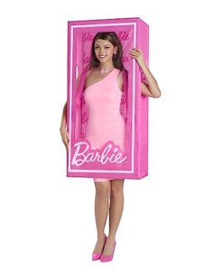 spirit halloween adult barbie box costume - one size fits most | officially licensed | mattel | 3d halloween costume | barbie outfit