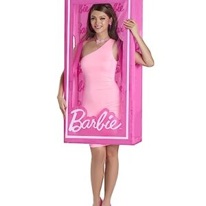 Spirit Halloween Adult Barbie Box Costume - One Size Fits Most | Officially Licensed | Mattel | 3D Halloween Costume | Barbie Outfit