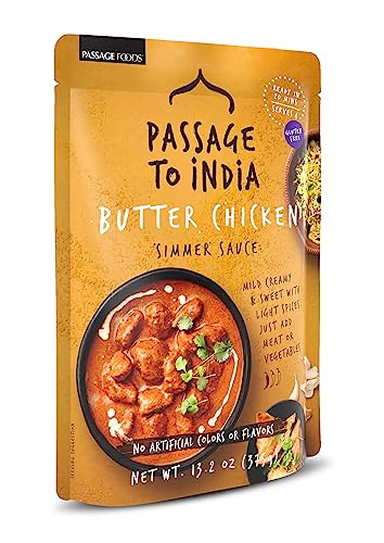 Passage to India Butter Chicken Simmer Sauce 13.2 oz (Pack of 6)