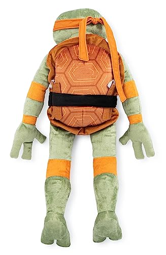 Nickelodeon Teenage Mutant Ninja Turtles Michaelangelo Plush Pillow Buddy - Super Soft Stuffed Character Pillow - Polyester Microfiber, 26 Inches