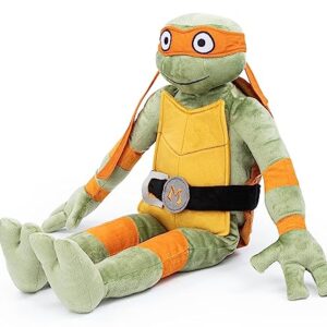 Nickelodeon Teenage Mutant Ninja Turtles Michaelangelo Plush Pillow Buddy - Super Soft Stuffed Character Pillow - Polyester Microfiber, 26 Inches