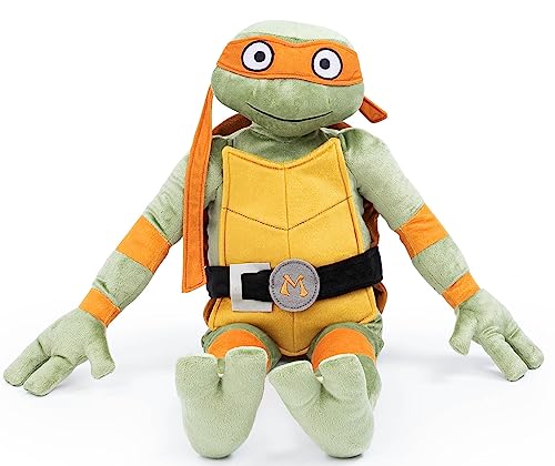 Nickelodeon Teenage Mutant Ninja Turtles Michaelangelo Plush Pillow Buddy - Super Soft Stuffed Character Pillow - Polyester Microfiber, 26 Inches