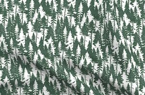 spoonflower fabric - forest woodland woods rustic camping trees pine evergreen printed on petal signature cotton fabric fat quarter - sewing quilting apparel crafts decor