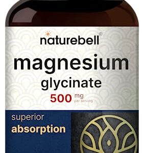 Magnesium Glycinate Capsules 500mg | 240 Count, 100% Chelated & Purified, 3rd Party Tested, Non-GMO & Gluten Free