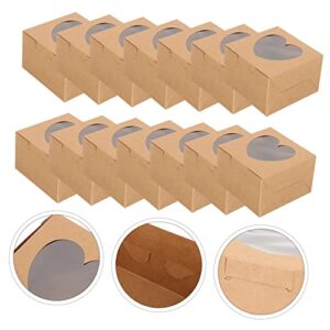 Baluue Bath Gift 28 Pcs Boxes Kraft Paper Box Boxes with Window Treat Box Cakesicle Boxes Mini Cake Boxes Cake Pans Gift Wrap Boxes Bakery Box Party Favor Cookie Boxes Van