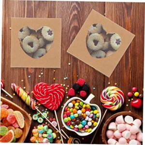 Baluue Bath Gift 28 Pcs Boxes Kraft Paper Box Boxes with Window Treat Box Cakesicle Boxes Mini Cake Boxes Cake Pans Gift Wrap Boxes Bakery Box Party Favor Cookie Boxes Van