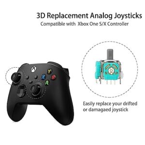 4PCS Replacement Joystick for Xbox One S/X Controller, Analog Thumbsticks Repair Tool Kit for Stick Drift, Broken, and Loose Joysticks Replacement, T6 T8 T10 Repair Screwdriver Kit for Xbox One S/X