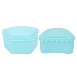 Retainer Case Retainer, Trapezoid Retainer Case Travel Portable Denture Mouth Guard Storage Box for Home Office(Blue) Retainer Case