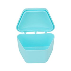 Retainer Case Retainer, Trapezoid Retainer Case Travel Portable Denture Mouth Guard Storage Box for Home Office(Blue) Retainer Case