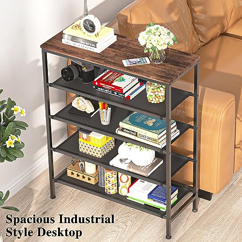 Z&L HOUSE 5 Tier Shoe Rack Organizer for Entryway, Sturdy Black Metal Framed Free Standing Shoe Shelf, Uniquely Versatile and Spacious Wood Top Storage, Shoe Stand for Garage Closet Hallway