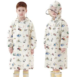fewlby toddler raincoat boys girls rain poncho lightweight waterpoof kids rain jacket children rainwear 2xl size 9-18 years