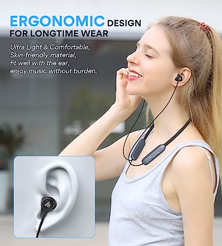 MAONO Wireless Neckband Headphones, WH30 Semi-in-Ear Monitor Earbuds with 3.5MM Transmitter, Dual Mode 2.4G/BT 5.3 Stable Wireless Transmission Light Weight 12Hrs Playtime