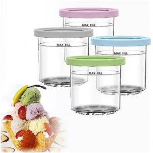 Creami Deluxe Pints, for Ninja Creami Pints and Lids, Creami Deluxe Airtight and Leaf-Proof for NC301 NC300 NC299AM Series Ice Cream Maker