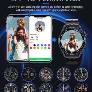 Smart Watch for Men with Bluetooth Call, Activity Fitness Tracker Blood Oxygen Heart Rate Sleep Monitor Pedometer,1.39" DIY HD Screen 100+ Sport Modes, 5ATM Waterproof iOS Android Smartwatch Black